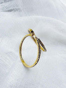 Korvakorut  kristalleilla pyöreä  4,5 cm 