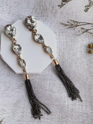 Korvakorut kirkas kristalli 7 cm