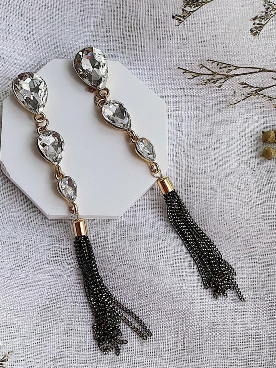 Korvakorut kirkas kristalli 7 cm