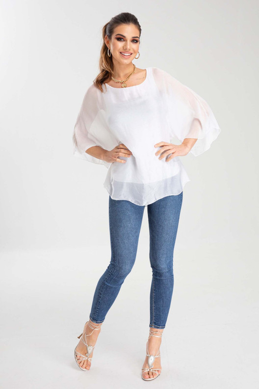 Silkkipusero Joelina, valkoinen