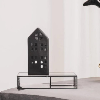 Musta tuikkulyhty 15 cm