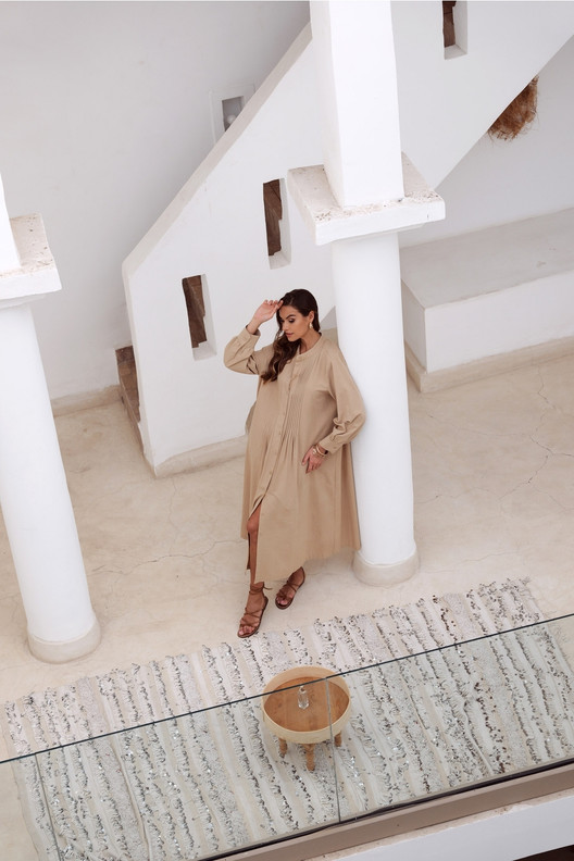 Garla puuvilla & pellavamekko