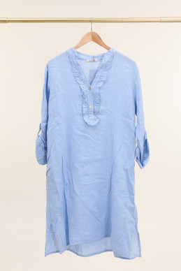  Ada pellavatunika, taivaansininen