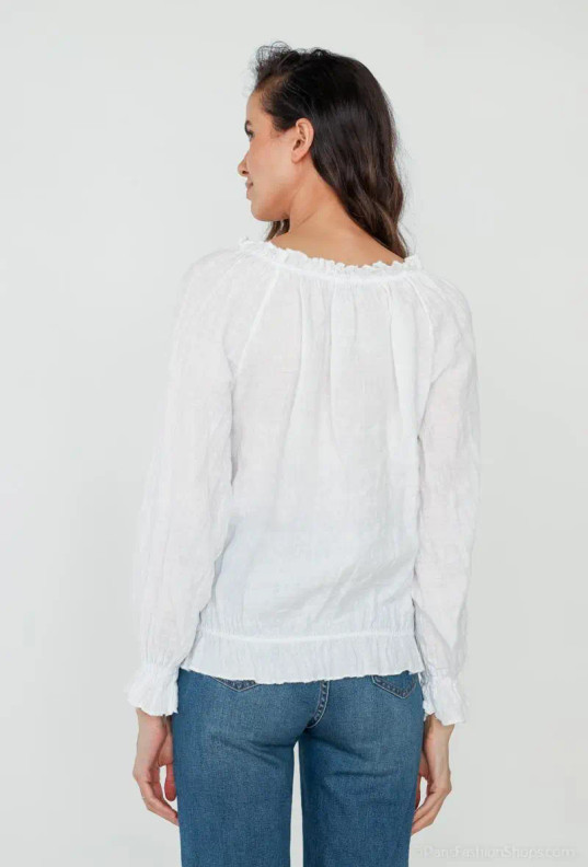 Pellavapusero Evian,  valkoinen