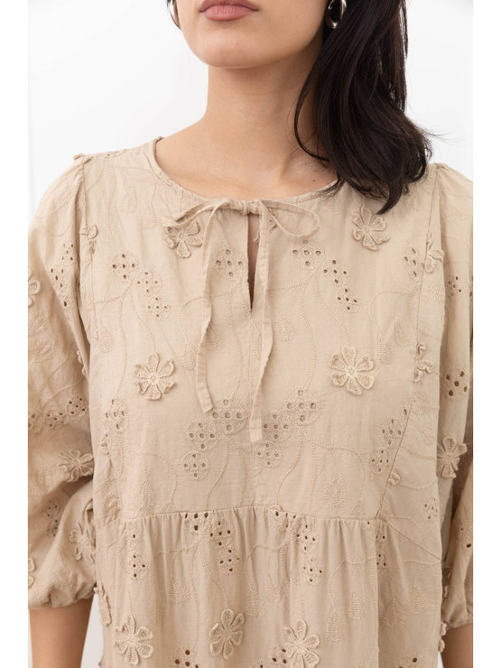 Bohemia  brodeerattu Eliisa puuvillamekko