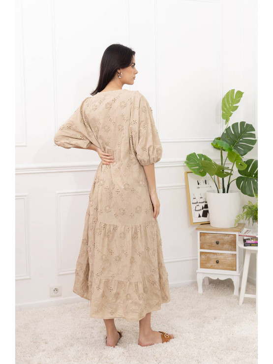 Bohemia  brodeerattu Eliisa puuvillamekko