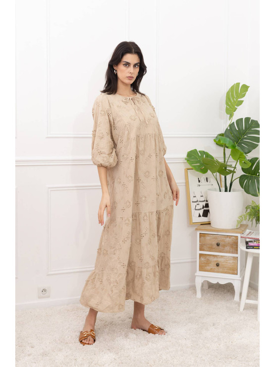 Bohemia  brodeerattu Eliisa puuvillamekko