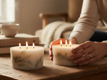 Hornio iso pöytäkynttilä metsä 15×8 cm