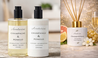 Aventuriini Champagne & Pomelo – Täydellinen Spa-setti kotiisi