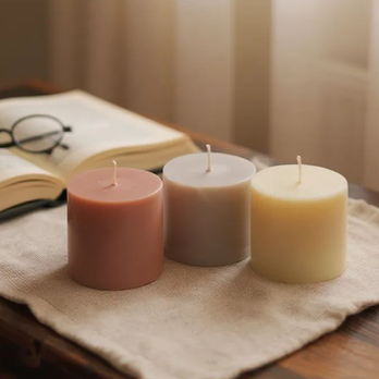 Pöytäkynttilä 7cm, okra