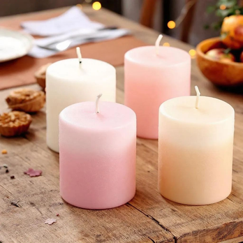Pöytäkynttilä  marmori kynttilä 7cm, Roosa