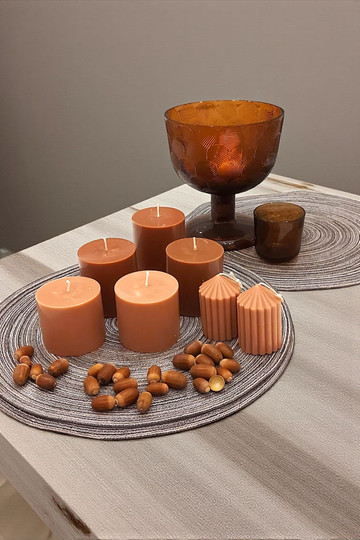 Pöytäkynttilä 7cm Mocca