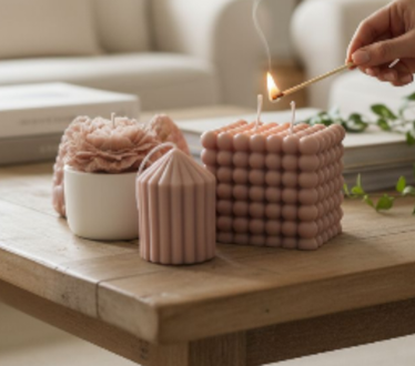 Old rosa kynttiläsarja