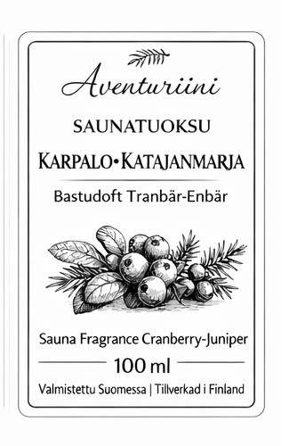 Aventuriini Saunatuoksu 100ml – Karpalo, Katajanmarja 