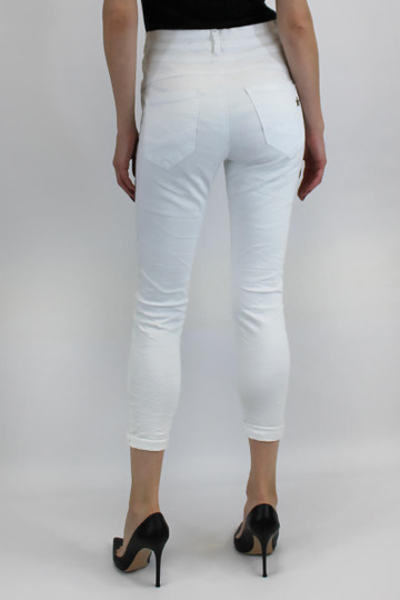 Rento Boyfriend-puuvilla farkku, off white