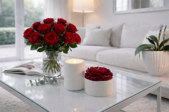 Pionikukkakynttilä – kaunis sisustuksen katseenvangitsija