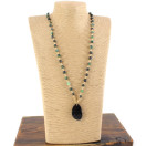 Jolia kaulakoru , ruostumaton teräs, musta/ vihreä