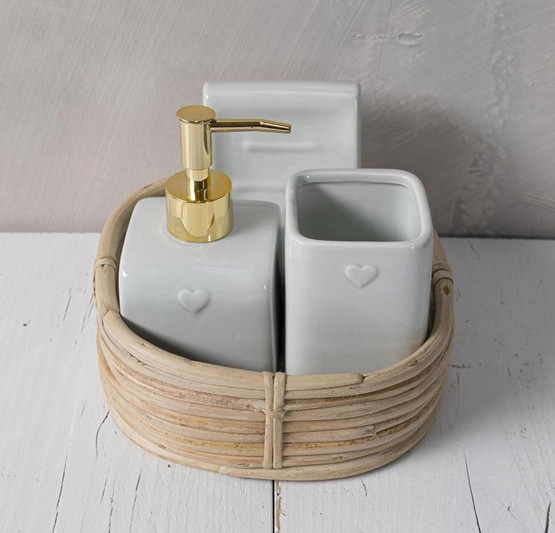 Kylpyhuone setti heart, Karibian vihreä