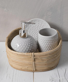 Kylpyhuone setti dotts, valkoinen