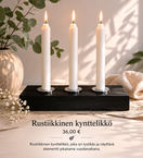 Rustiikkinen kynttelikkö musta