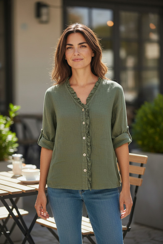 Lea pellavapaita, vihreä