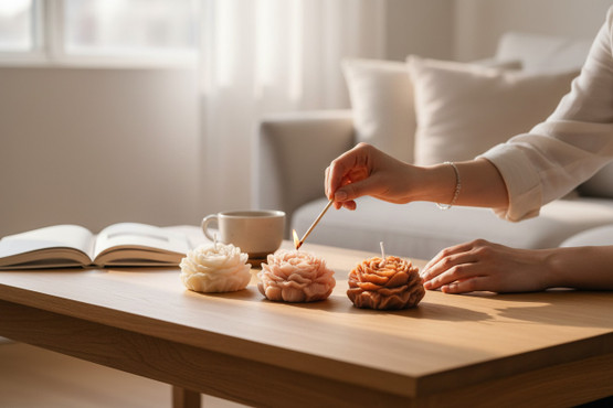 Pioni kukkakynttilät 3 kpl /pkt