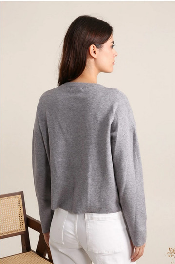 Love collegepusero + hame – laatuviskoosia, kohopainettu teksti puserossa