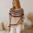Neulepusero beige-persikka