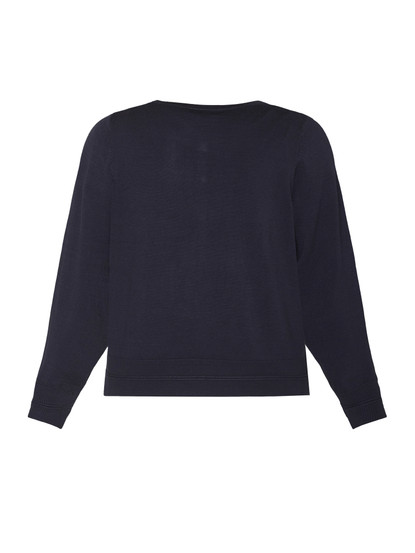 Cocco-tyylinen ja elegantti neuletakki – tummansininen helminapeilla