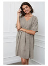 Adeliina Linen Dress -Pellavamekko,  Taupe