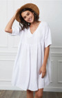 Adeliina Linen Dress -Pellavamekko, valkoinen