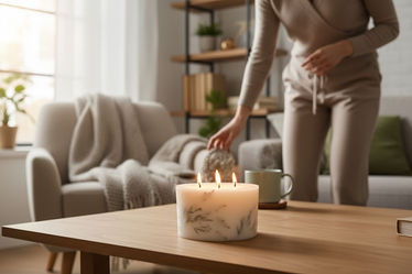 Hornio iso pöytäkynttilä metsä 17×9 cm