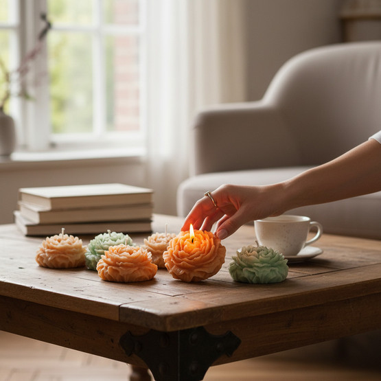 Pioni kukkakynttilät 3 kpl /pkt