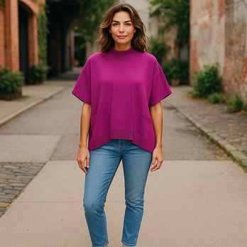  Poncho Delenia,  hot pinkki