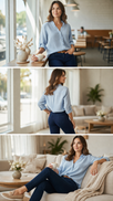 Slim Fit Jade farkut – hyperjoustavat push-up jeansit, keskikorkea vyötärö