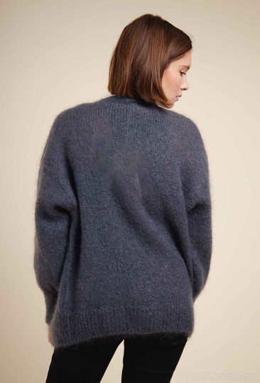 Mohair neuletakki , tumma harmaa