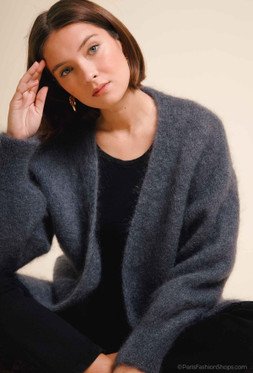 Kid Mohair neuletakki, harmaa