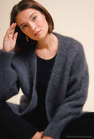 Kid Mohair neuletakki, harmaa