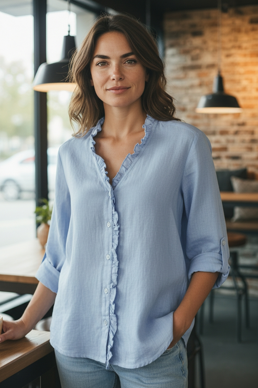 Lea Pellavapaita vaaleansininen