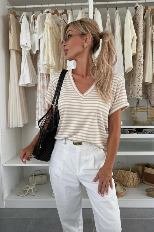 Viskoosi t-paita – kevyt ja tyylikäs arkeen beige