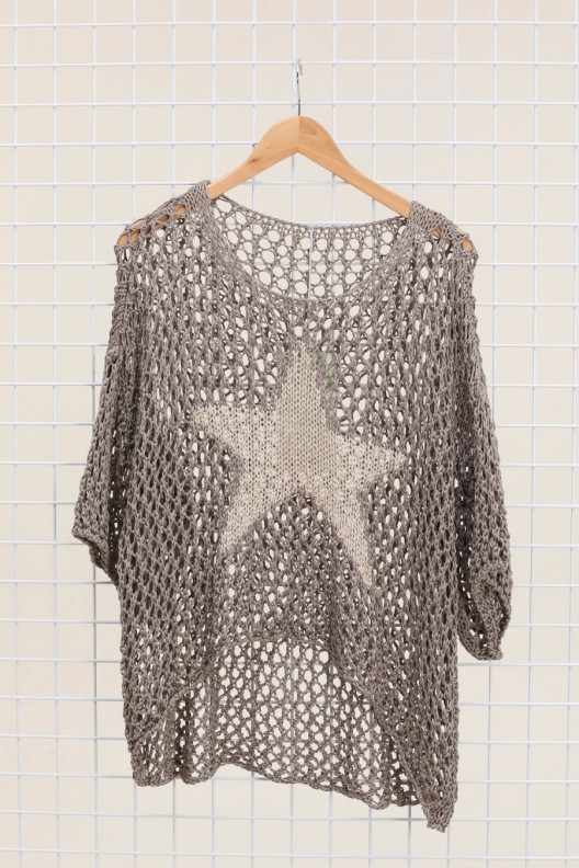 Ilmeen viimeistelevä verkkoneule tähtikuviolla