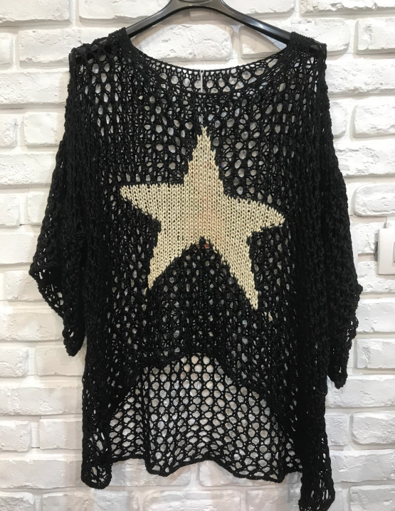 Ilmeen viimeistelevä verkkoneule tähtikuviolla