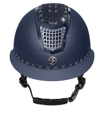 FP Quantinum EOS 2.0 Matt ratsastuskypärä aurinkolipalla, sininen
