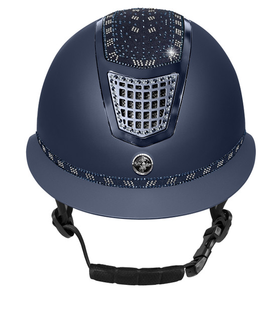 FP Quantinum EOS 2.0 Matt ratsastuskypärä aurinkolipalla, sininen