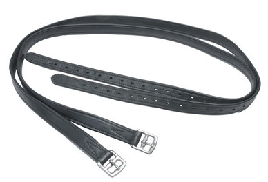 Jalustinremmit pehmeä nahka/nailon musta