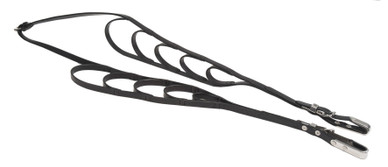 Monteohjat nahkaa käsilenkeillä, musta