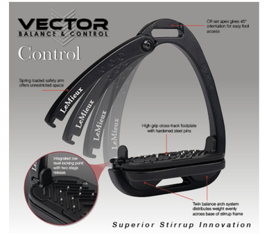 LeMieux Vector Control jalustimet