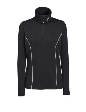 Ethrite naisten pitkähihainen 1/2 vetoketju, musta