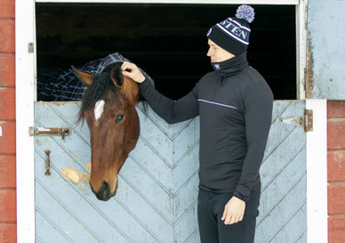 Ette miesten pitkähihainen 1/2 vetoketju paita, musta