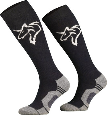 Merino talviratsastussukat, musta 